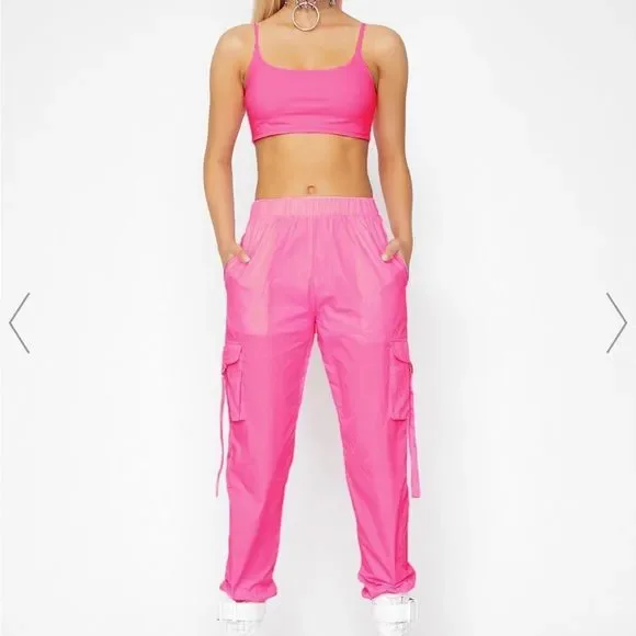 Dolls Kill Hot & Delicious Pink Sweet Radioactive Flair Joggers - Picture 1 of 3